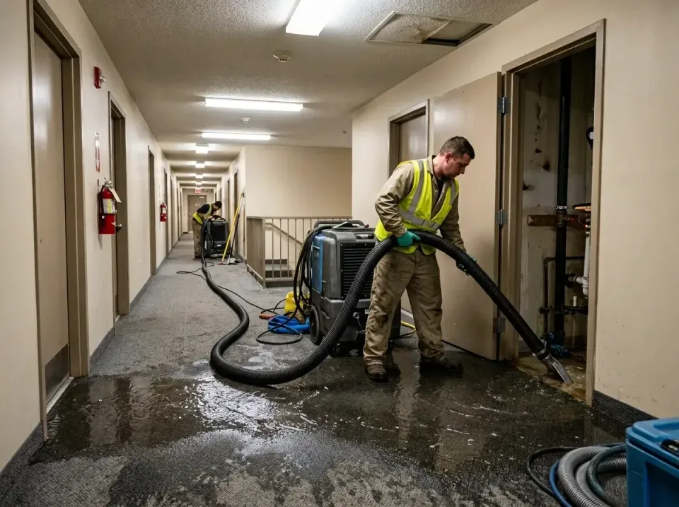 multi-unit-apartment-hallway-f-005 — frequently asked questions, Emergency Burst Pipe Water Extraction & Removal in Hooks, TX